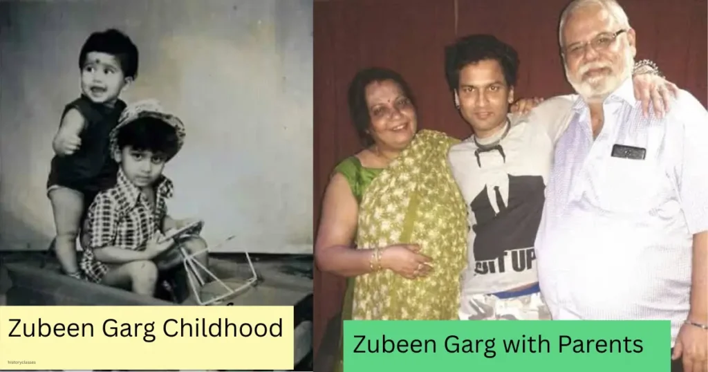 Zubeen Garg Childhood photo & Mother-father