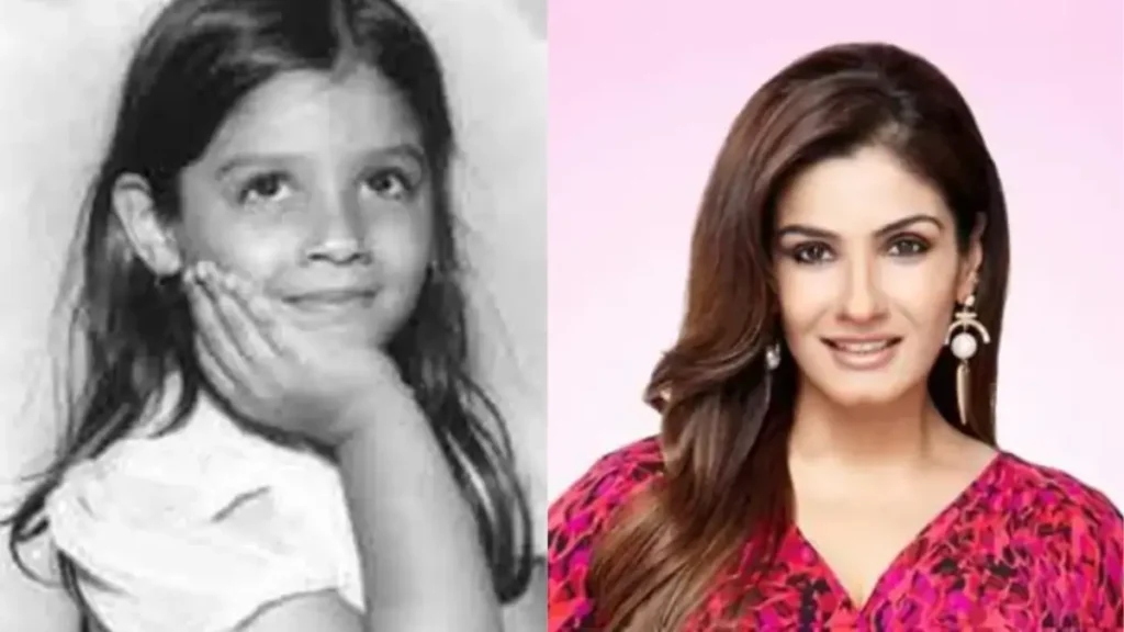 Raveena Tandon childhood photo