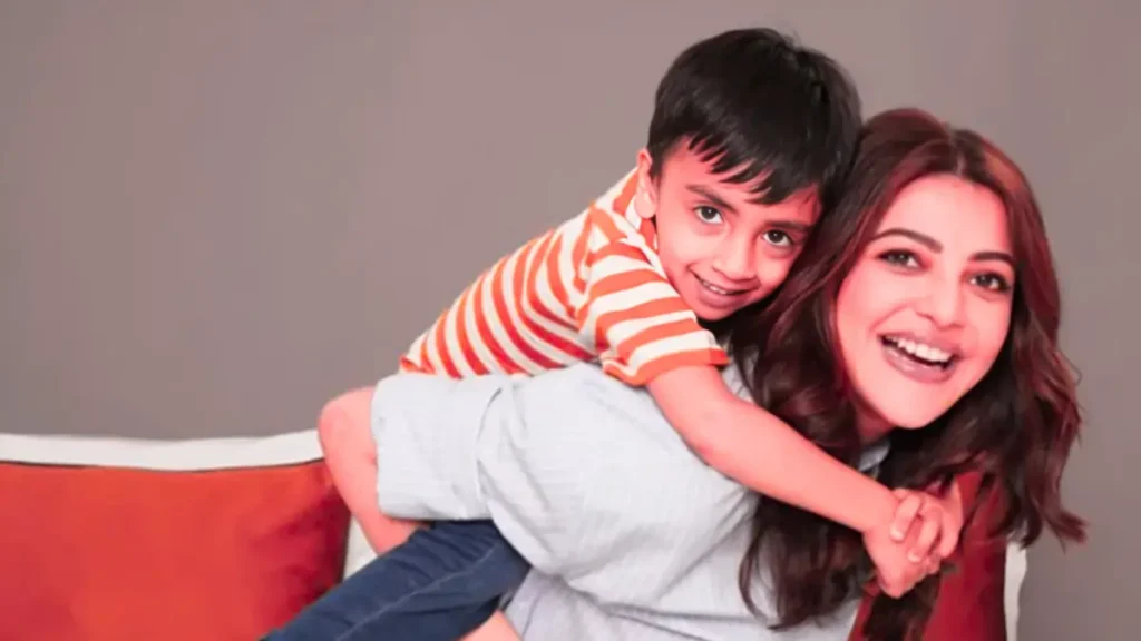 Kajal Aggarwal with Son Neel Kichlu 